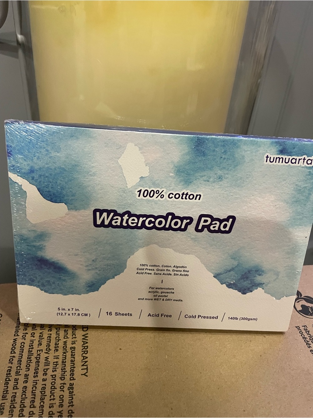 Tumuarta Watercolor Paper Pad - Blue & White